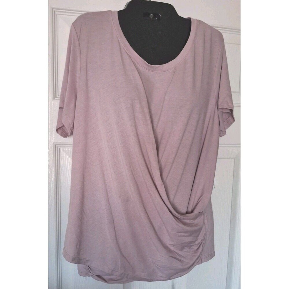 Marc New York Performance Top Shirt Size XL Lavender Plus Activewear Ruched New - Picture 1 of 8